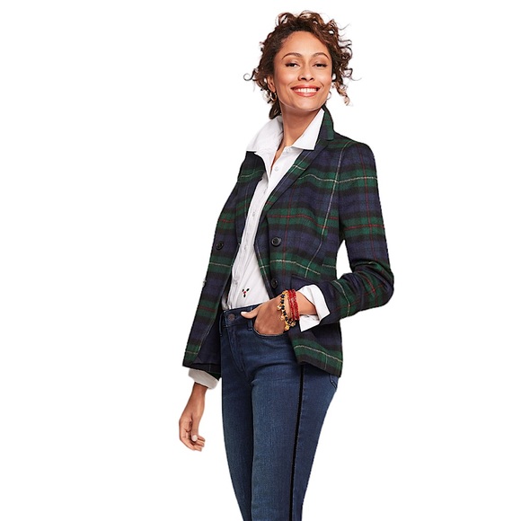 NWT Talbots white button down top Christmas holiday holly mistletoe sequin sz XS - Picture 3 of 12